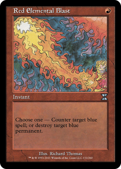 Red Elemental Blast - Retro Frame