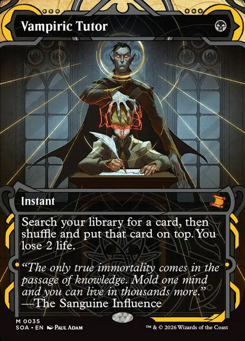 Vampiric Tutor - Borderless - Inverted - Showcase (Foil)