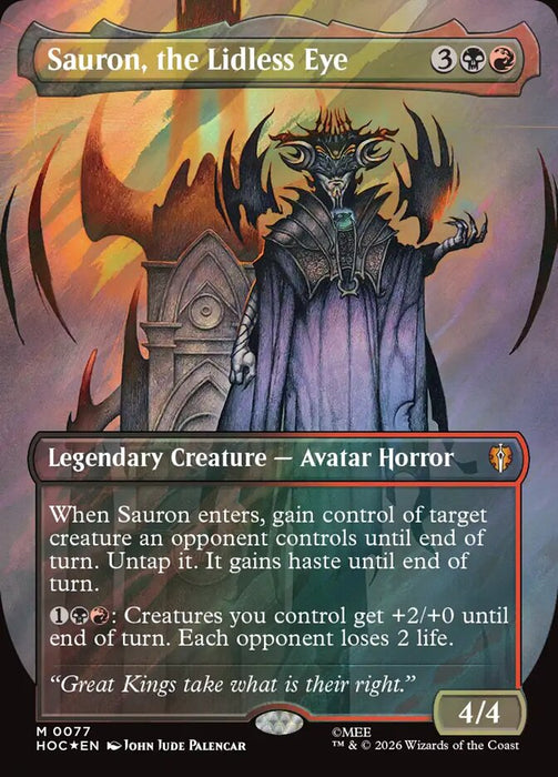 Sauron, the Lidless Eye - Borderless - Surge Foil (Foil)