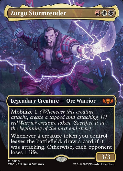 Zurgo Stormrender - Borderless - Full Art - Legendary - Inverted
