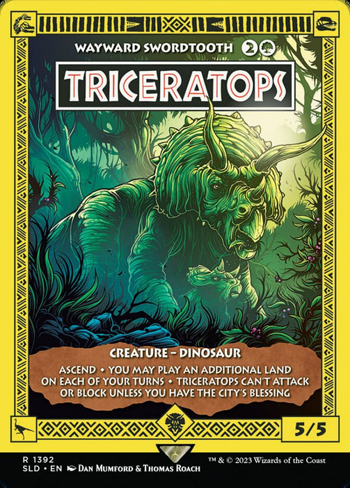 Triceratops - Wayward Swordtooth - Borderless