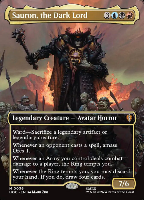 Sauron, the Dark Lord - Borderless - Inverted - Legendary (Foil)