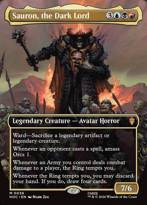 Sauron, the Dark Lord - Borderless - Inverted - Legendary (Foil)