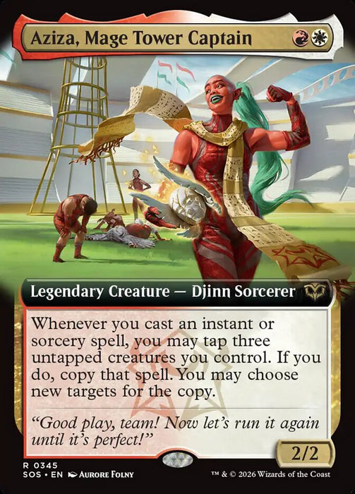 Aziza, Mage Tower Captain - Extended Art - Legendary