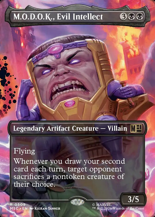 M.O.D.O.K., Evil Intellect - Borderless - Inverted - Legendary (Foil)