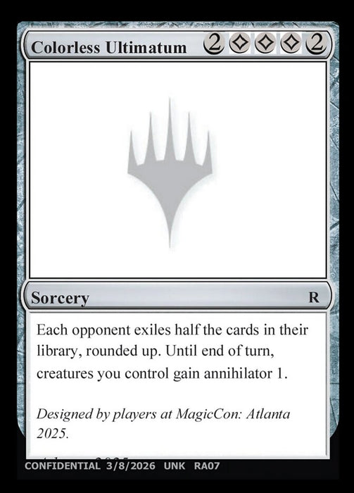 Colorless Ultimatum