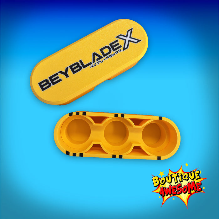 BEYBLADE X, DECK CASE, Awesome Yellow X (rounded)  – Awesome Essentials
