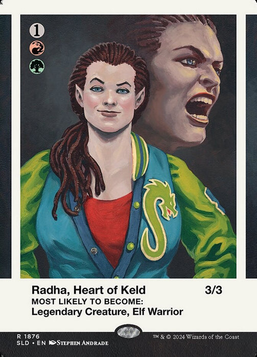 Radha, Heart of Keld // Radha, Heart of Keld - Borderless - Full Art - Legendary