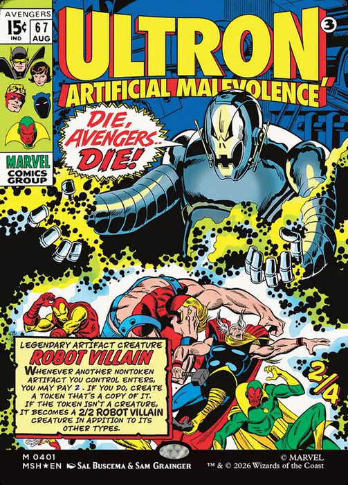 Ultron, Artificial Malevolence - Borderless - Legendary (Foil)