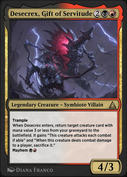 Desecrex, Gift of Servitude - Carnage, Crimson Chaos - Legendary