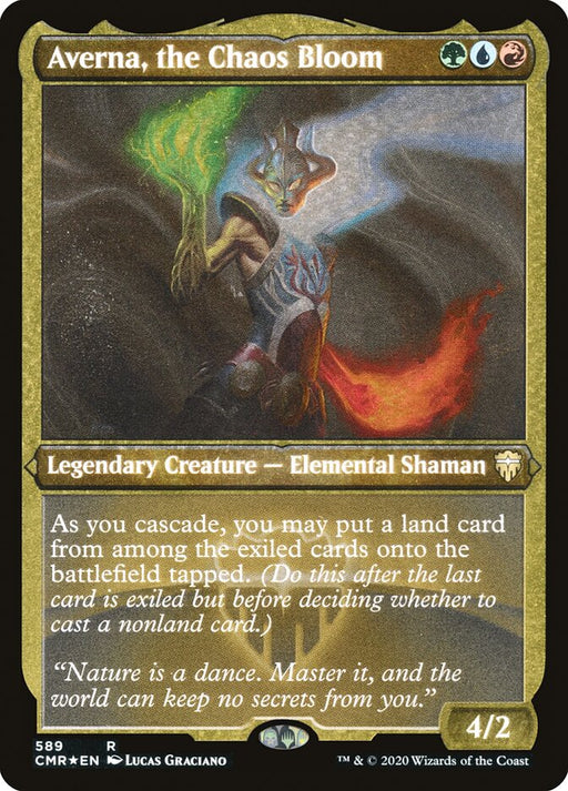 Averna, the Chaos Bloom - Etched - Inverted - Legendary - Etched (Foil)