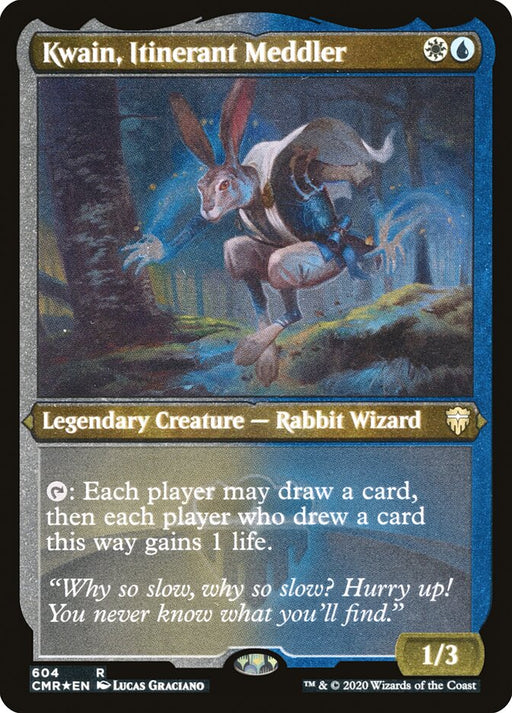 Kwain, Itinerant Meddler - Etched - Inverted - Legendary - Etched (Foil)