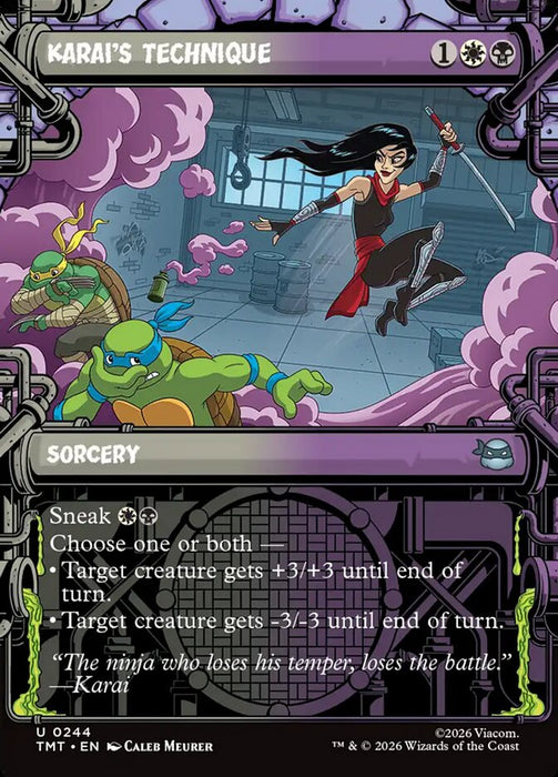 Karai's Technique - Borderless - Inverted - Showcase (Foil)