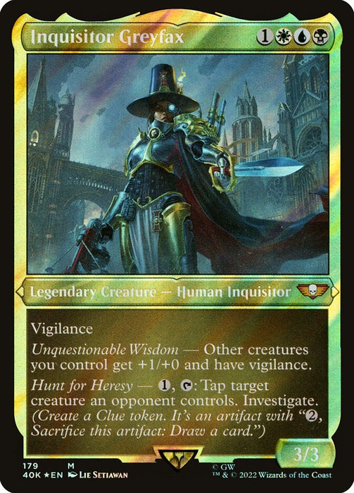 Inquisitor Greyfax - Etched - Inverted - Legendary - Surge Foil (Foil)