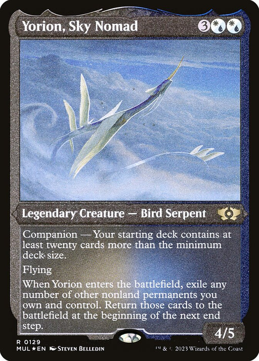 Yorion, Sky Nomad - Companion - Etched - Inverted - Legendary - Etched (Foil)