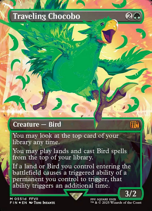 Traveling Chocobo - Borderless - Full Art - Inverted (Foil)