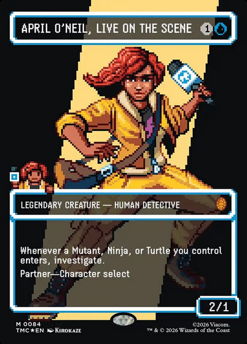 April O'Neil, Live on the Scene - Borderless - Full Art - Inverted - Legendary (Foil)