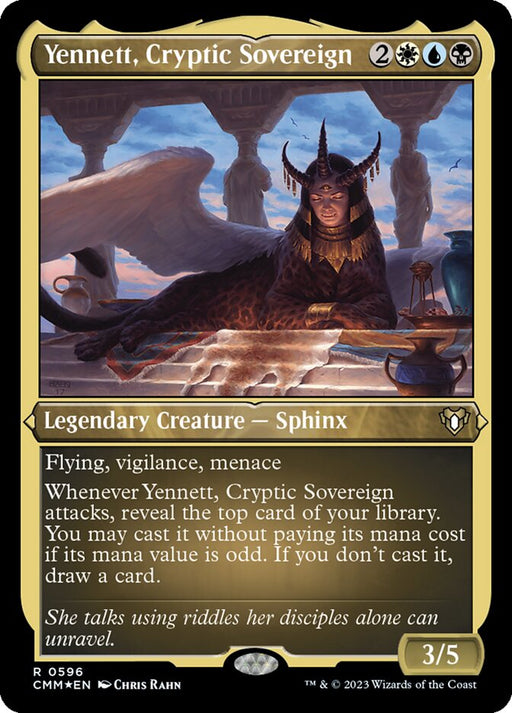 Yennett, Cryptic Sovereign - Etched - Inverted - Legendary - Etched (Foil)