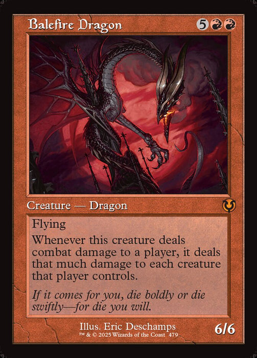 Balefire Dragon - Retro Frame (Foil)
