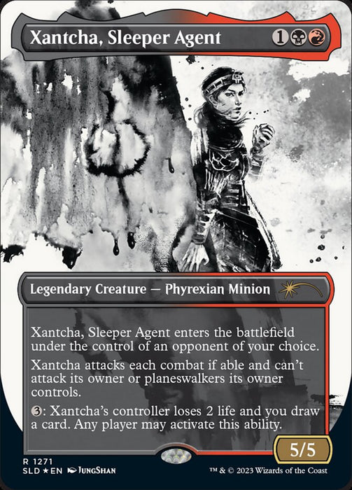 Xantcha, Sleeper Agent - Borderless - Full Art - Legendary - Showcase - Inverted (Foil)