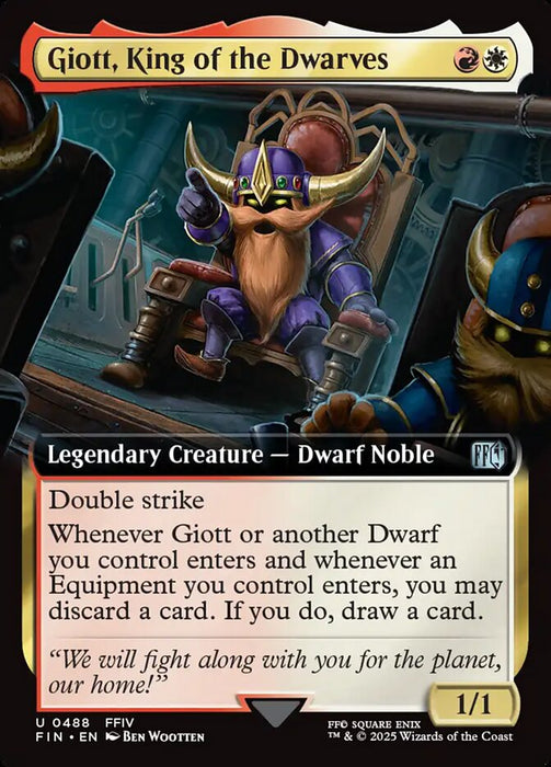Giott, King of the Dwarves - Extended Art - Legendary (Foil)