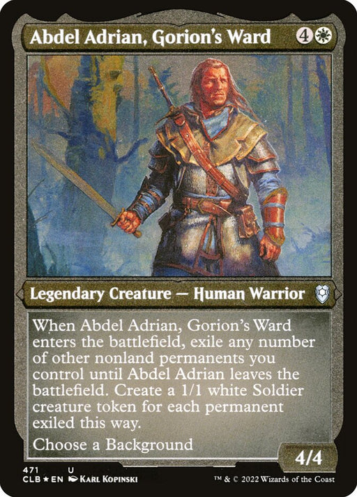 Abdel Adrian, Gorion's Ward - Etched - Inverted - Legendary - Etched (Foil)