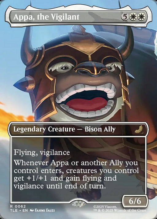 Appa, the Vigilant - Borderless - Full Art - Inverted - Legendary