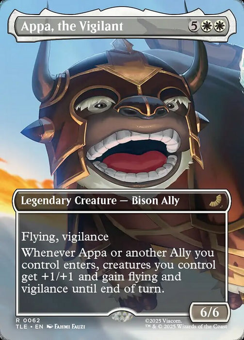 Appa, the Vigilant - Borderless - Full Art - Inverted - Legendary (Foil)