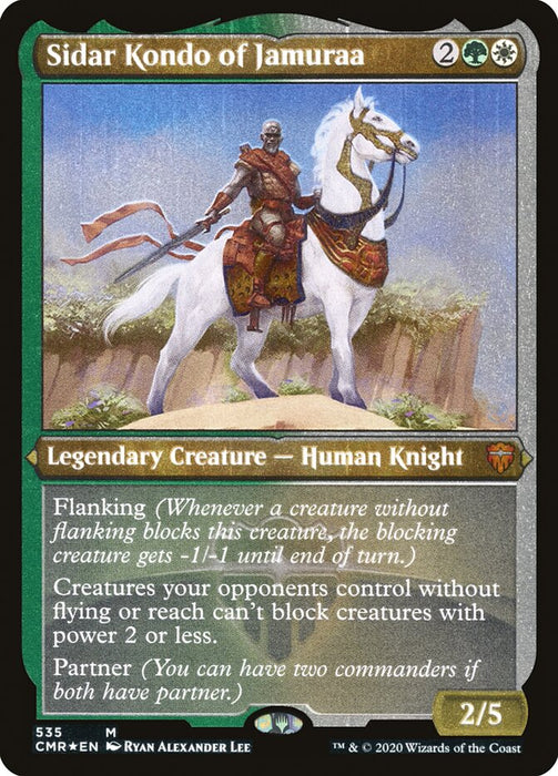 Sidar Kondo of Jamuraa - Etched - Inverted - Legendary - Etched (Foil)