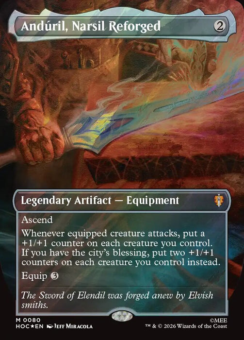 Andúril, Narsil Reforged - Borderless - Surge Foil (Foil)