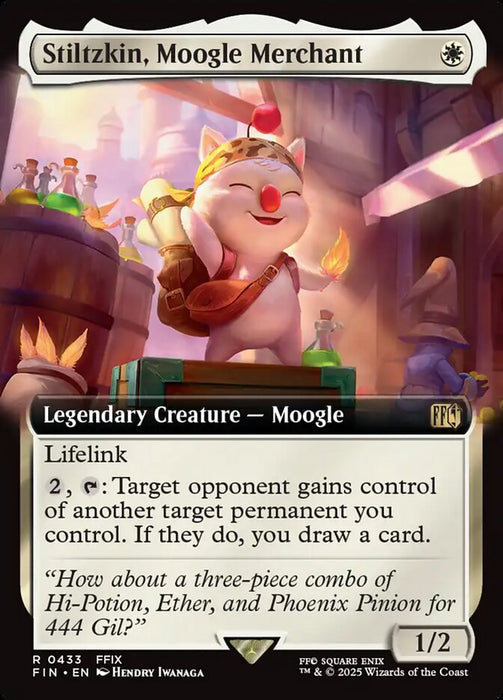 Stiltzkin, Moogle Merchant - Legendary - Extended Art (Foil)
