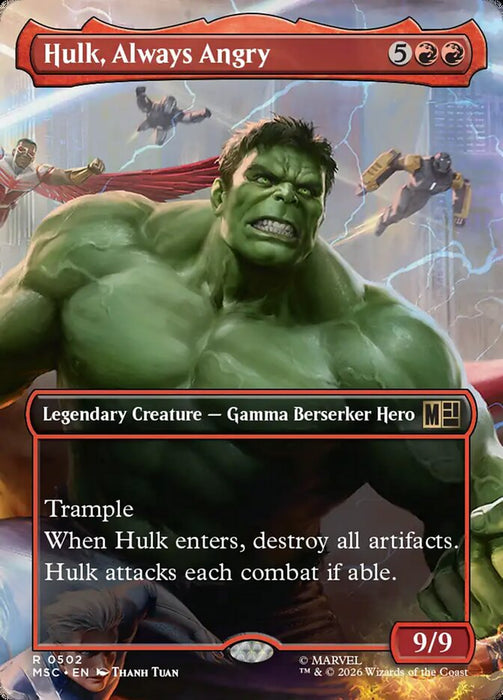 Hulk, Always Angry - Borderless - Inverted - Legendary