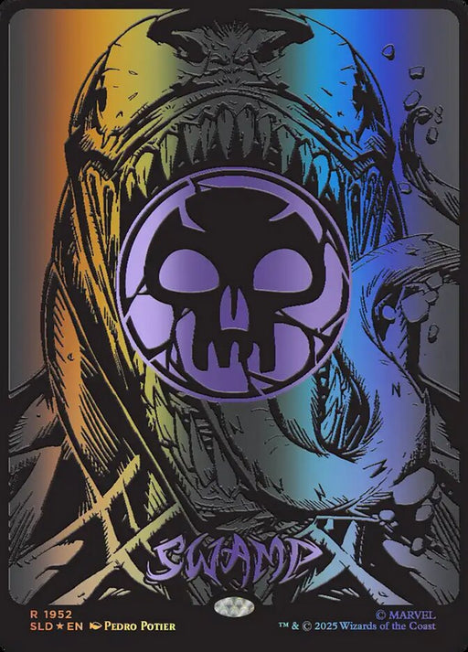 Swamp - Textless - Borderless - Full Art - Inverted (Foil)
