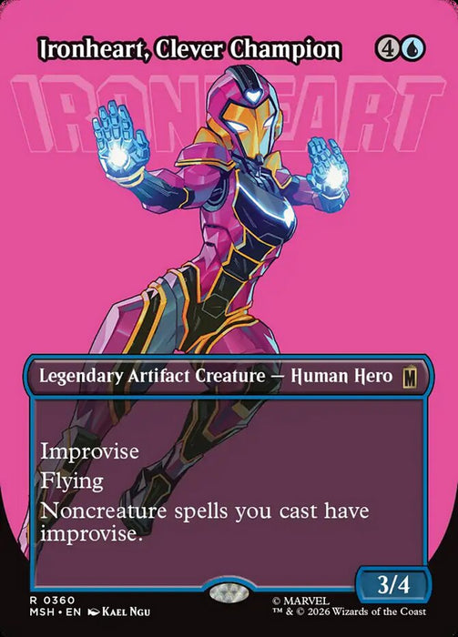Ironheart, Clever Champion - Borderless - Inverted - Legendary