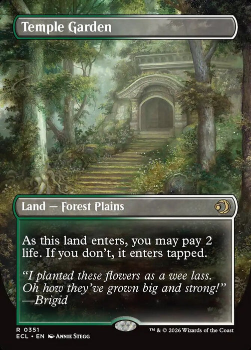 Temple Garden // Temple Garden - Borderless - Full Art - Inverted (Foil)