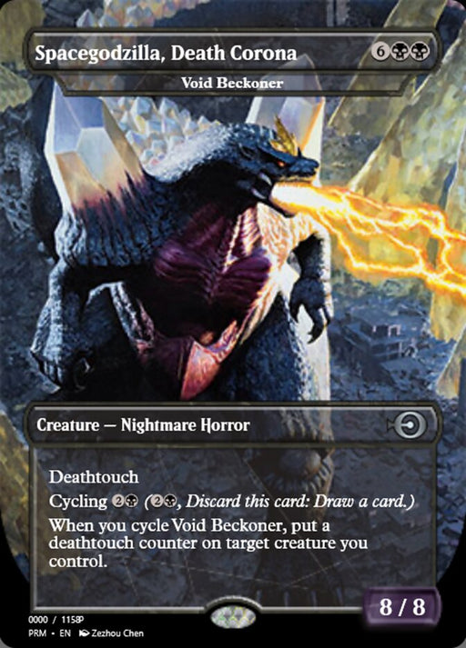 Spacegodzilla, Death Corona - Void Beckoner - Borderless - Full Art - Inverted