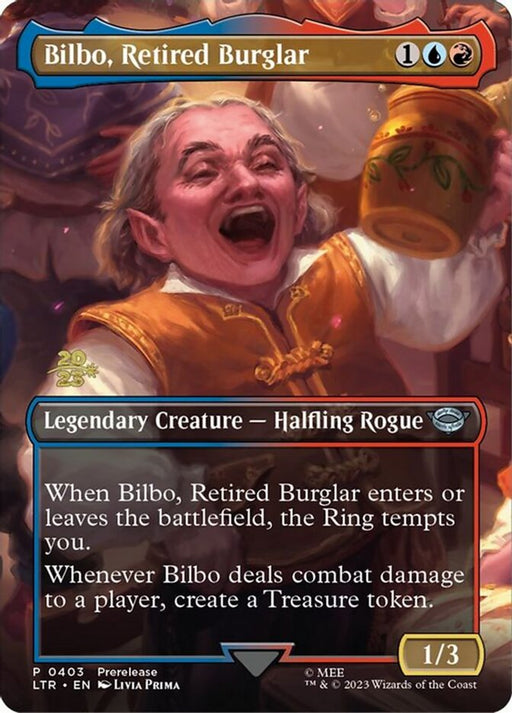 Bilbo, Retired Burglar - Borderless - Full Art - Inverted - Legendary (Foil)