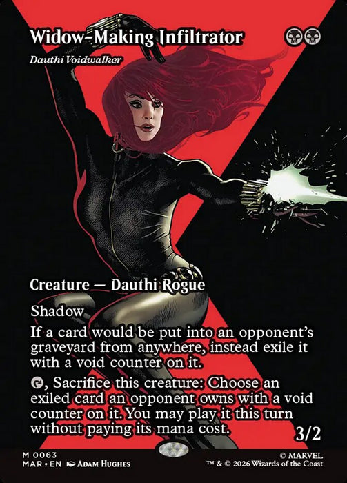 Widow-Making Infiltrator - Dauthi Voidwalker - Borderless - Full Art - Inverted