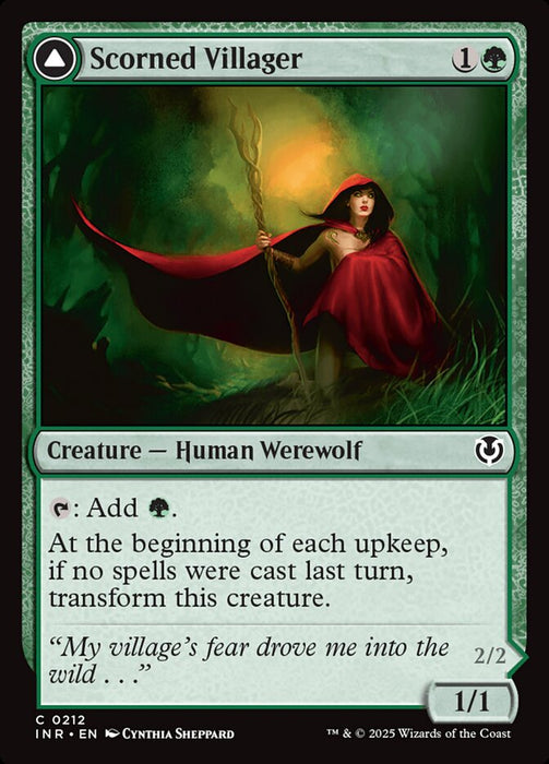 Scorned Villager // Moonscarred Werewolf (Foil)