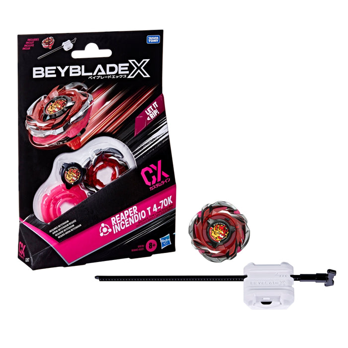Beyblade X Reaper Incendio T 4-70K CX Starter Pack Top and Launcher Hasbro