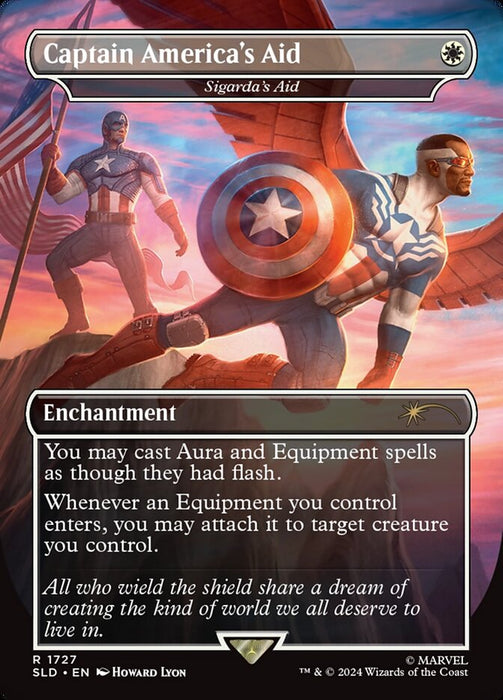 Captain America's Aid - Sigarda's Aid - Borderless - Full Art - Inverted (Foil)