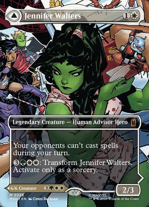 Jennifer Walters // The Sensational She-Hulk - Borderless - Inverted - Legendary (Foil)