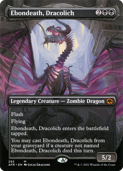 Ebondeath, Dracolich - Borderless - Full Art - Inverted - Legendary