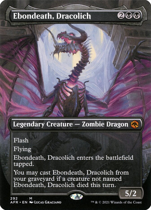Ebondeath, Dracolich - Borderless - Full Art - Inverted - Legendary