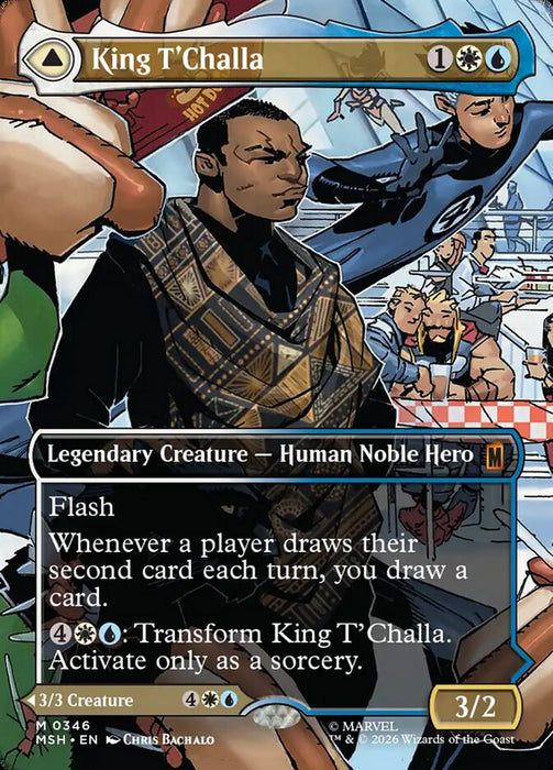 King T'Challa // Black Panther, Hope Enduring - Borderless - Inverted - Legendary (Foil)