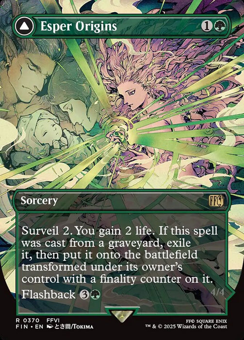 Esper Origins // Summon: Esper Maduin - Borderless - Enchantment - Inverted