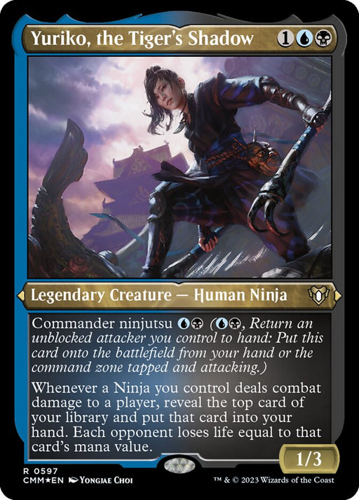 Yuriko, the Tiger's Shadow - Etched - Inverted - Legendary - Etched (Foil)