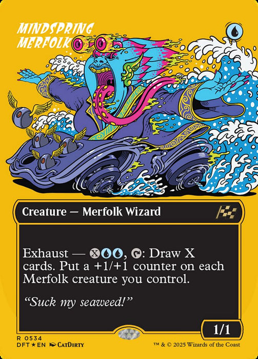 Mindspring Merfolk - Borderless - Inverted (Foil)