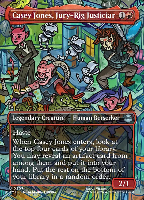 Casey Jones, Jury-Rig Justiciar - Borderless - Full Art - Inverted - Legendary (Foil)