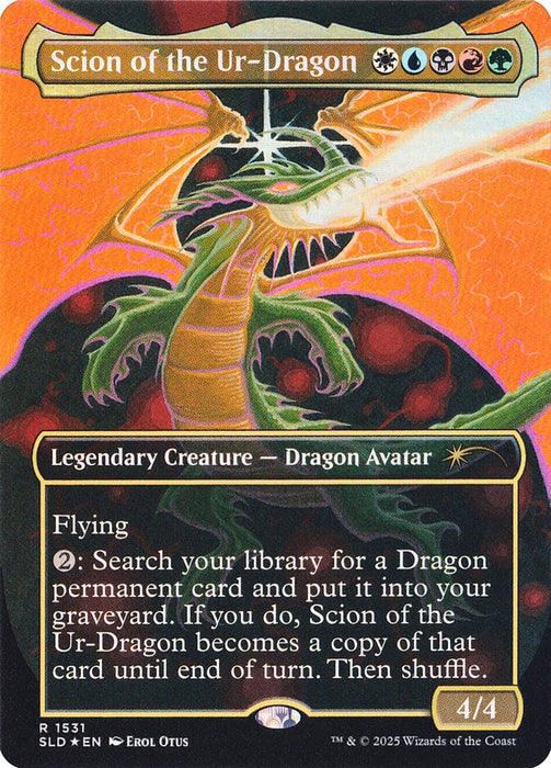 Scion of the Ur-Dragon - Borderless - Full Art - Legendary (Foil)